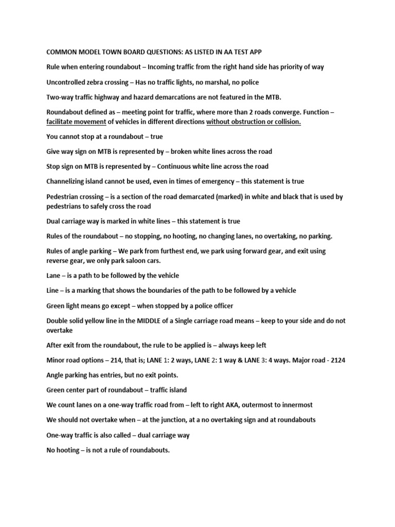 common-model-town-board-questions-pdf
