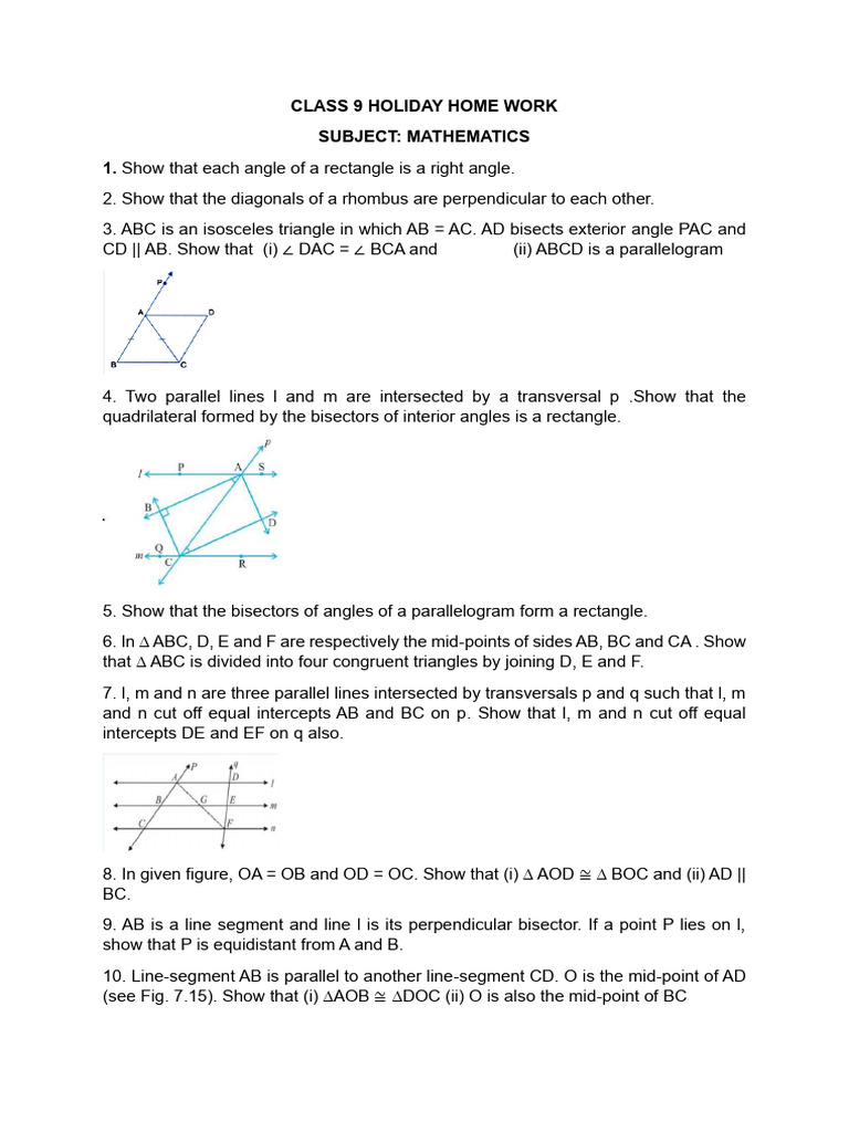 Proving Rectangle Angles and Properties | PDF | Rectangle | Perpendicular