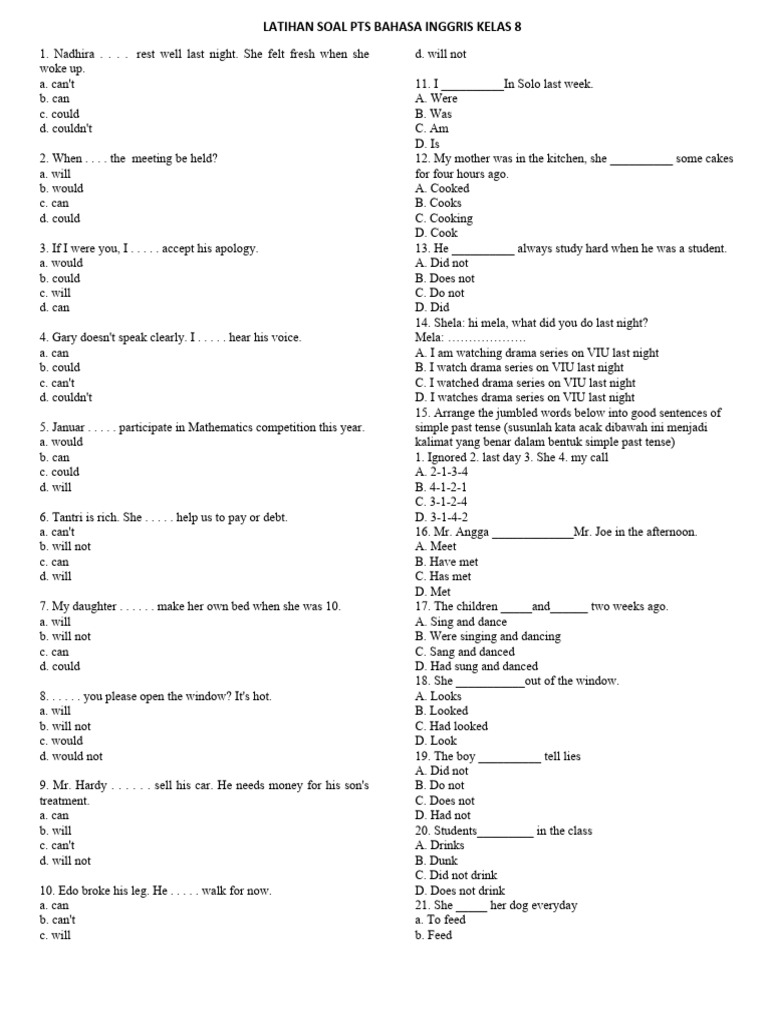Bahasa Inggris Kelas 8 Pdf