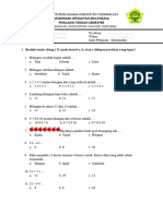 1 - Soal PTS Matematika Kelas 1 Semester 1