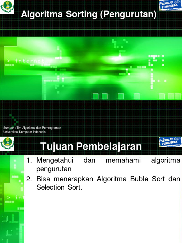 Algoritma Sorting (Pengurutan) XI Smalsa | PDF