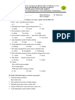 Soal PTS 1 Bahasa Indonesia Kelas 1