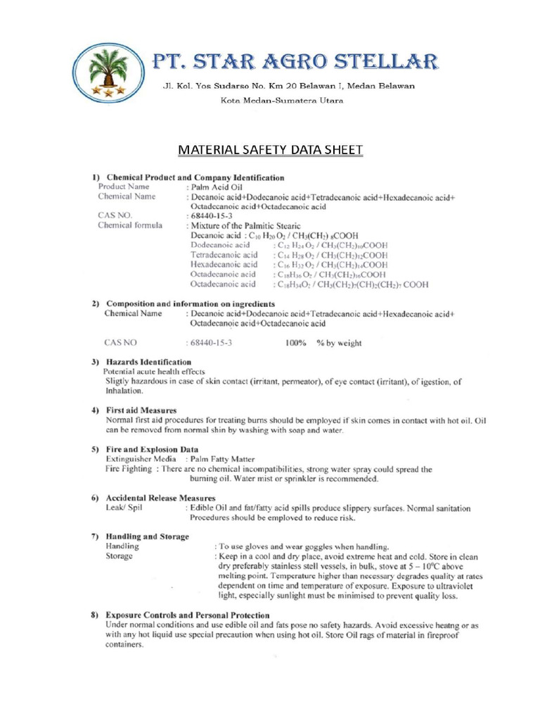 MSDS Page 1 | PDF