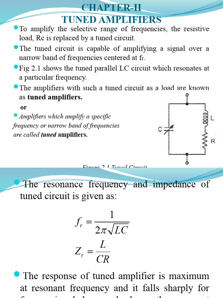 Tuned Amplifiers: Frequency Selective Amplification | PDF | Amplifier ...
