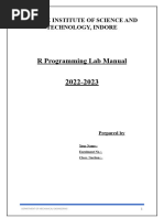 R Programming Lab Manual