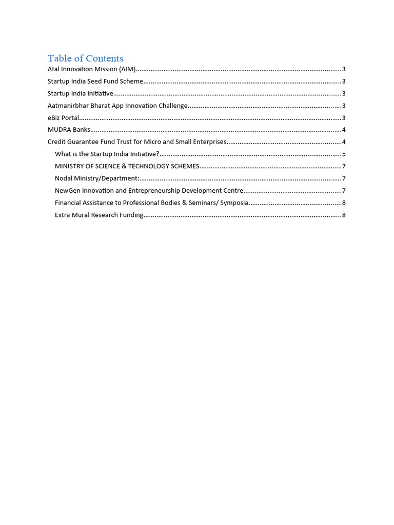 What Is Startup India Pdf Startup Company Small Business