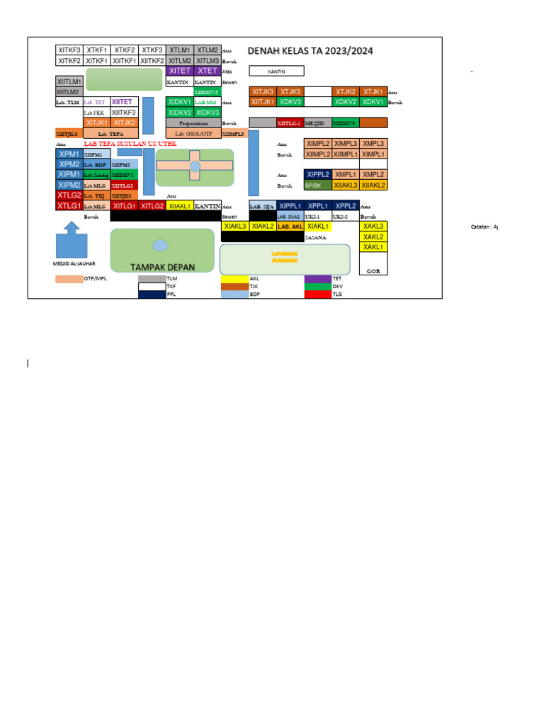 Denah Ruang Kelas 2023 2024 Pdf Pdf