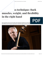 Double Bass Technique: Back Muscles, Weight, and Flexibility in The Right Hand - Focus - The Strad