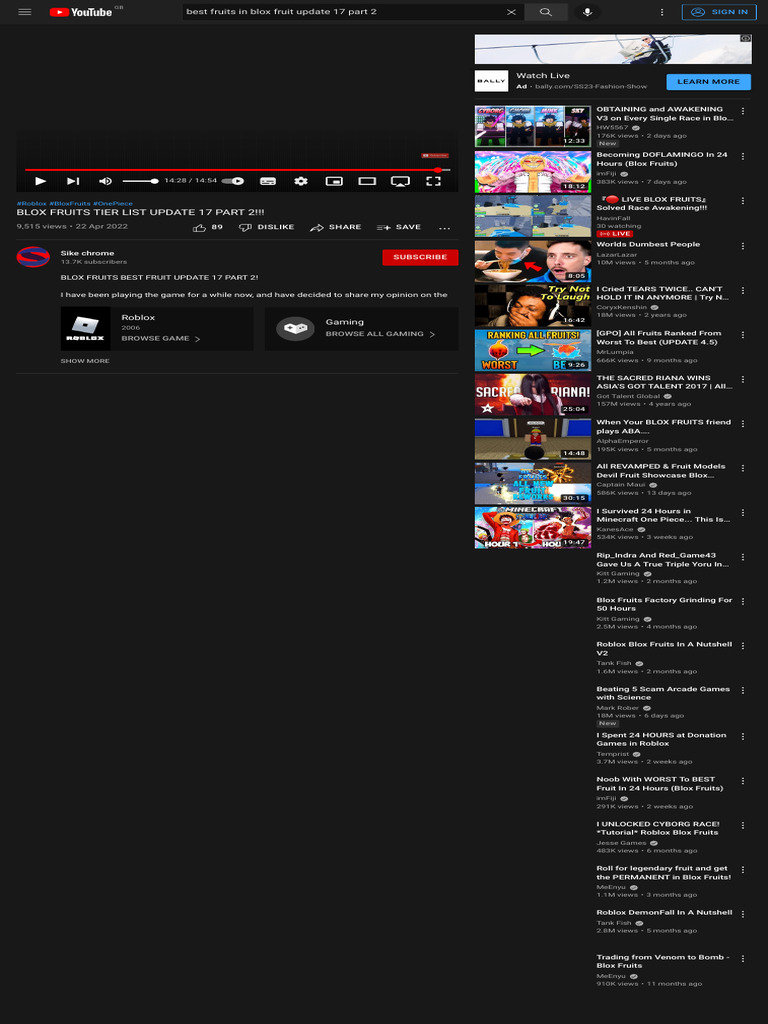 Best Fruits in Blox Fruit Update 17 Part 2 YouTube PDF