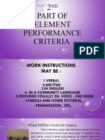 2nd Element Performnce Criteria Mariele Calingao