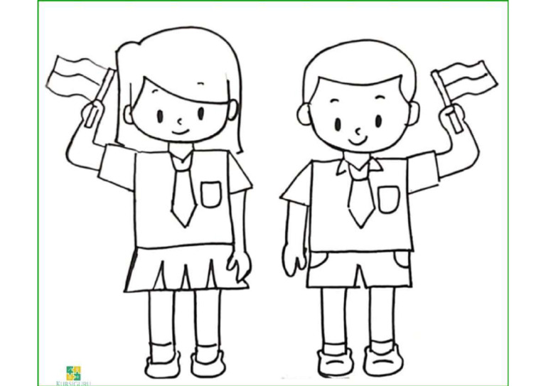 Gambar Mewarnai Anak Bendera Merah Putih 04 1024x840 | PDF