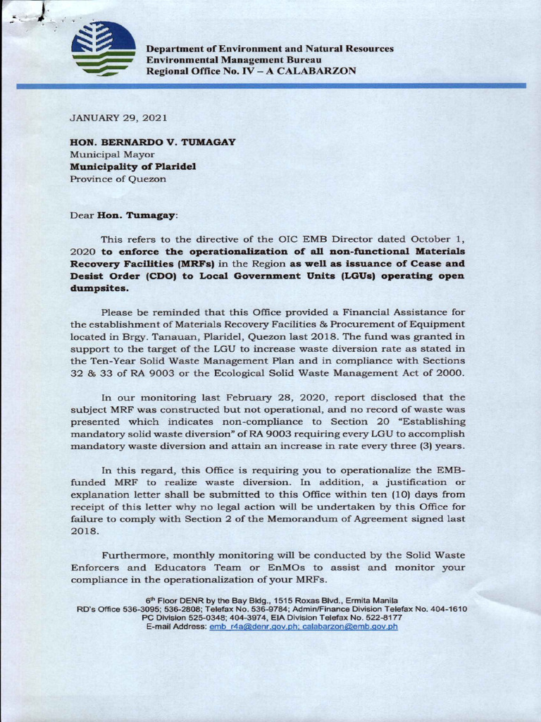 Denr emb letter to lgus pdf