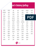 t2 e 3099 Statutory Spellings Years 3 and 4 Word Mat - Ver - 4