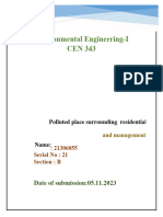Environmental Engineering-I CEN 343: Date of Submission:05.11.2023