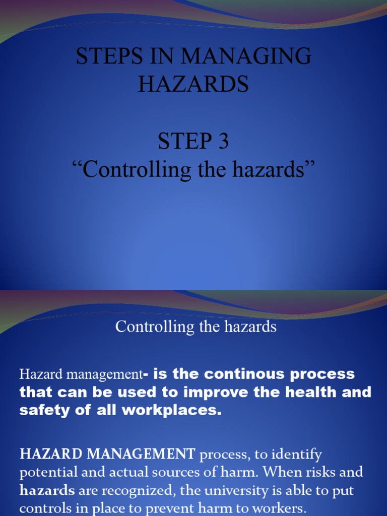 Controlling Hazard PDF Personal Protective Equipment Hazards