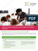 STEM Learning Mathematics Support - A4 Leaflet FINAL