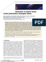 Air-Core Fiber Distribution of Hybrid Vector Vortex-Polarization Entangled States