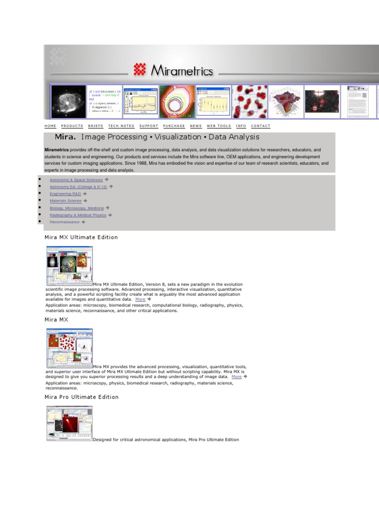 Image Processing Visualization Data Analysis: Mira | PDF | Computer ...