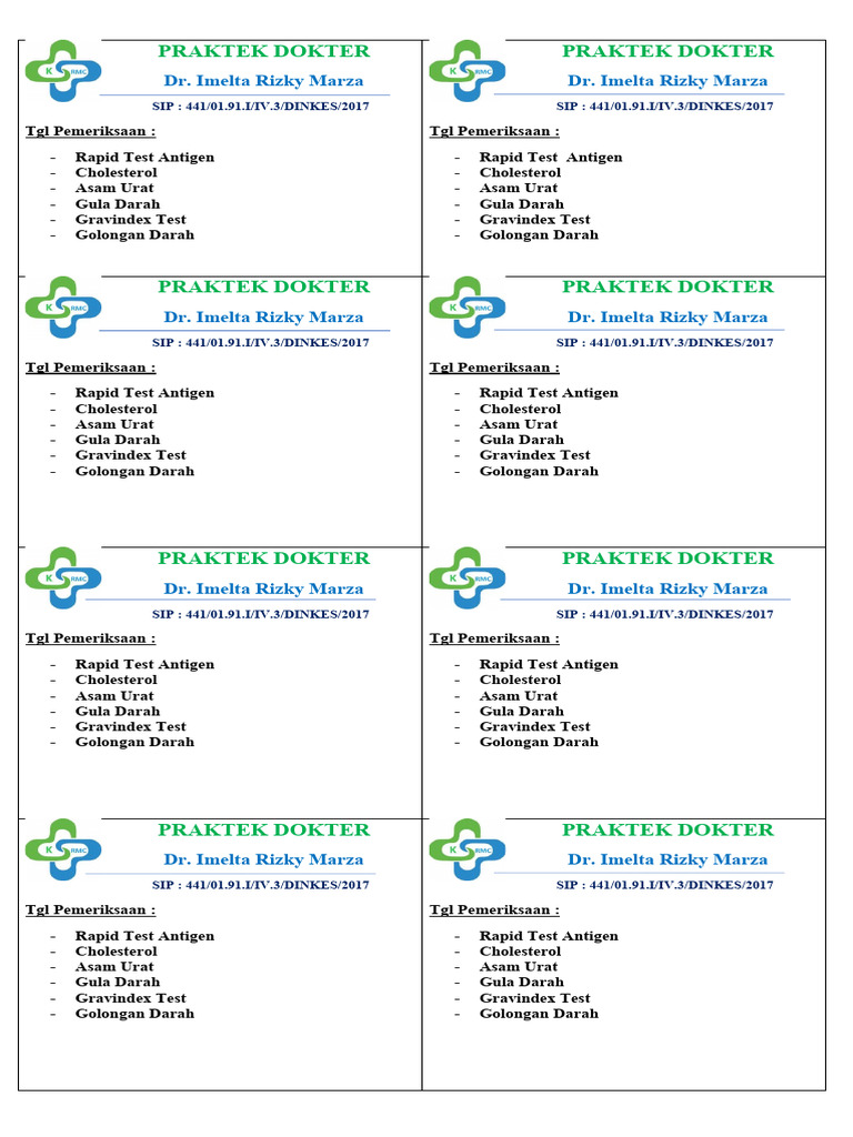 Praktek Dokter Form Lab | PDF