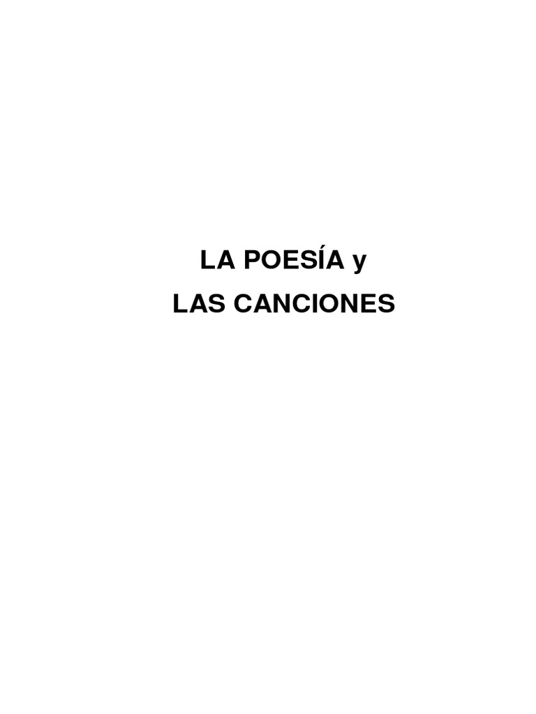 Poesía y Canciones: Ritmo y Musicalidad | PDF | Arte | Poesía