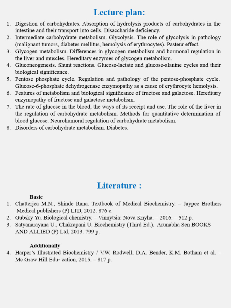 Lecture 03 carbohydrate metabolism common pathway regulation and