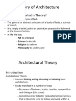 Theory of Architecture I Lecture A