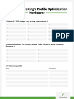 The FreelanceKing's Profile Optimization WorkSheet