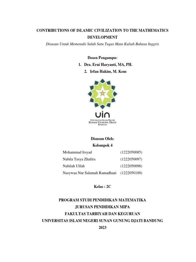 Contributions of Islamic Civilization To The Mathematics Development ...
