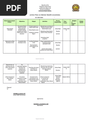 action plan for mental health