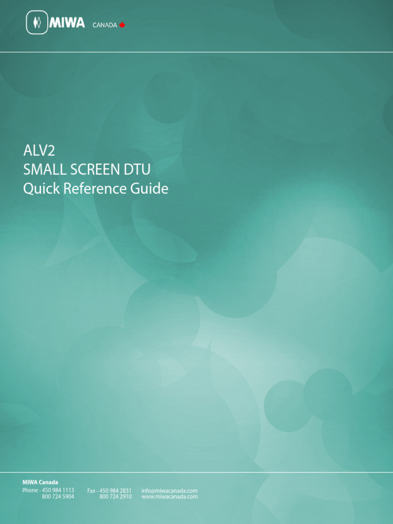 ALV2 Small Screen DTU Quick Reference en | PDF | Computer Science ...