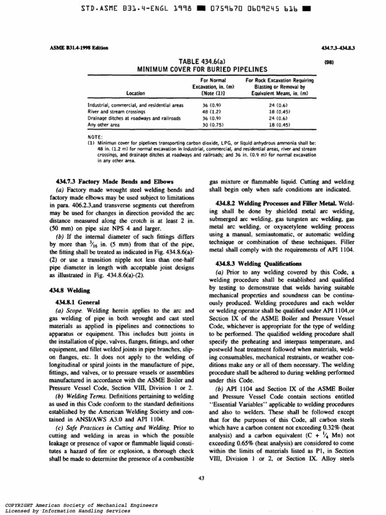 Asme b31 4 1998 pdf pipe fluid conveyance welding