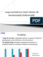 MENTENANŢĂ INDUSTRIALĂ Prezentat07.05.2014
