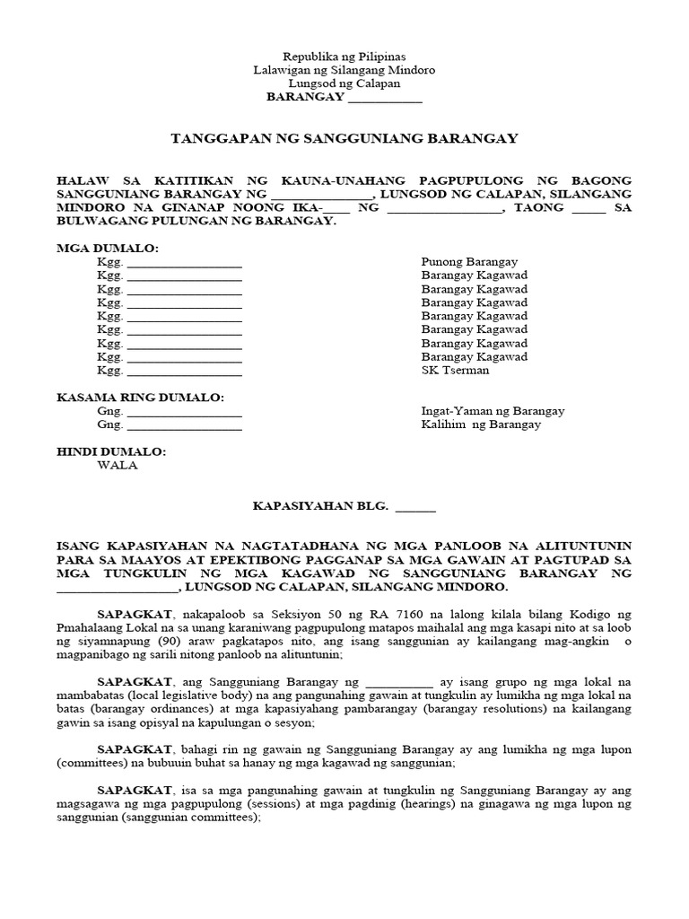 Irp Tagalog Format | PDF