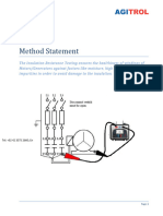 Method Statement Insulation Resistance of Motors Generators