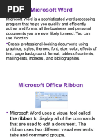 ICT SKILLS - Ms Word