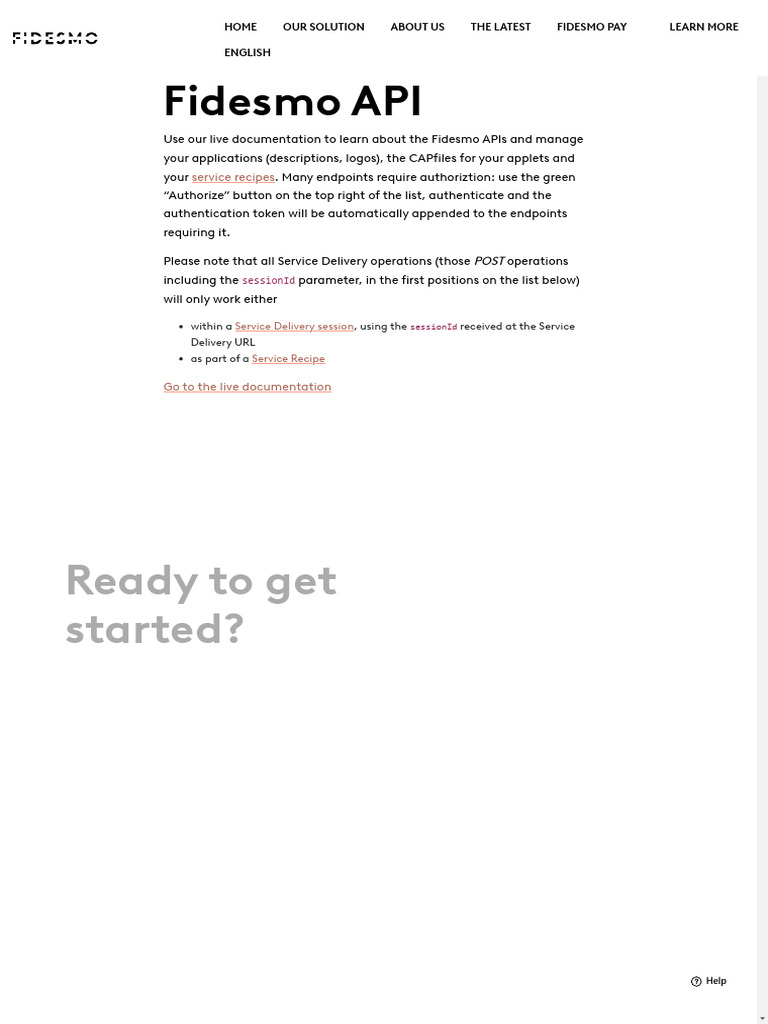 Fidesmo API Fidesmo PDF