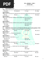 Bài ôn tập học kì I - Review 2 - Test 1 (key)