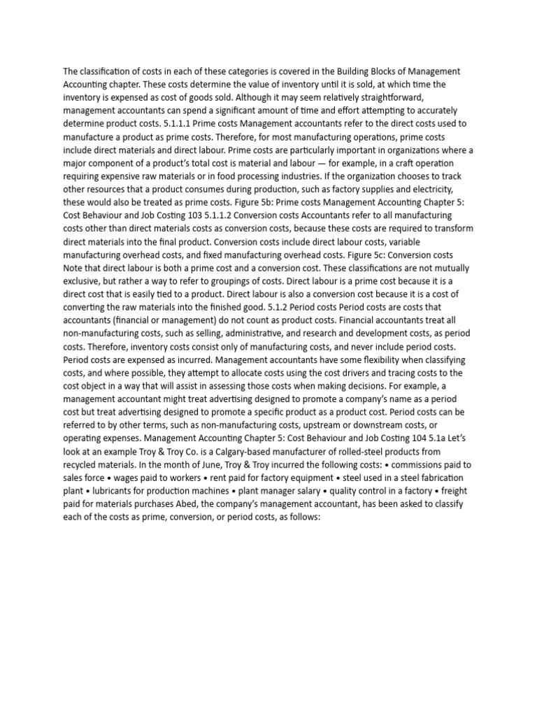 Prime Cost PDF Cost Cost Accounting