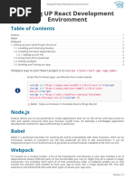 React Webpack Developement Environment