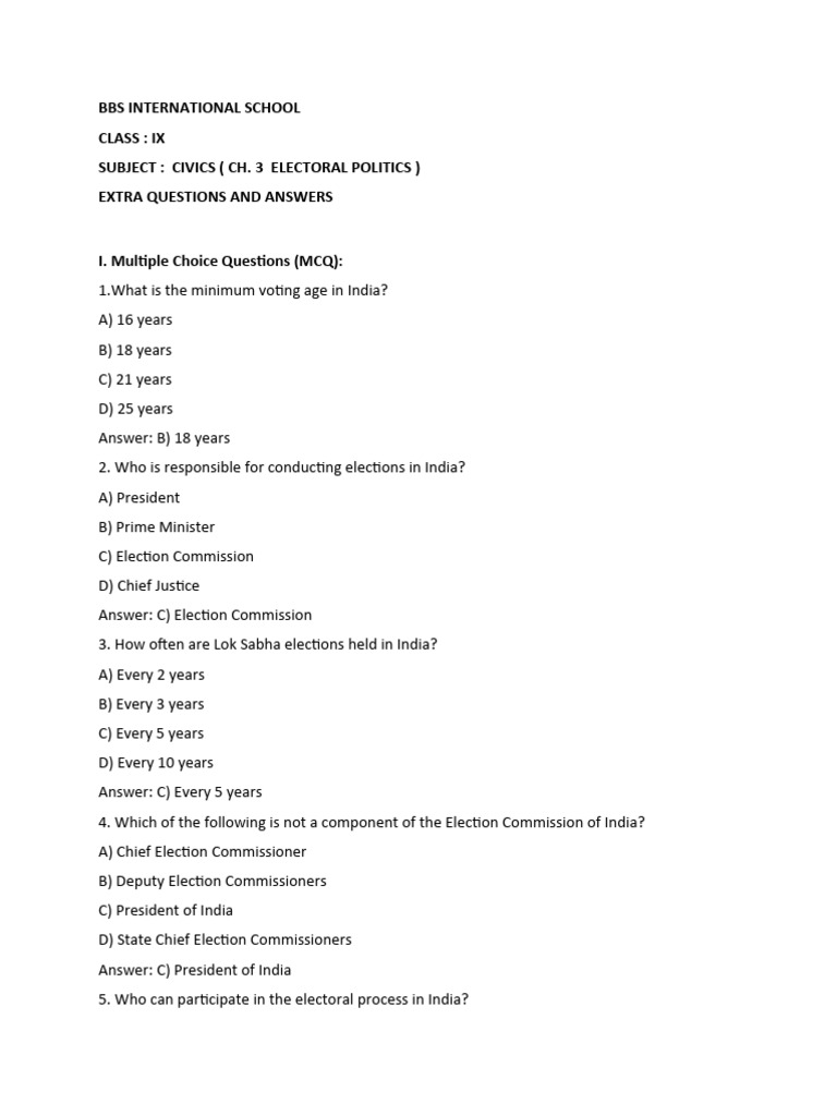 Class 10 Civics Ch 3 Extra Questions Gender Religion And Caste