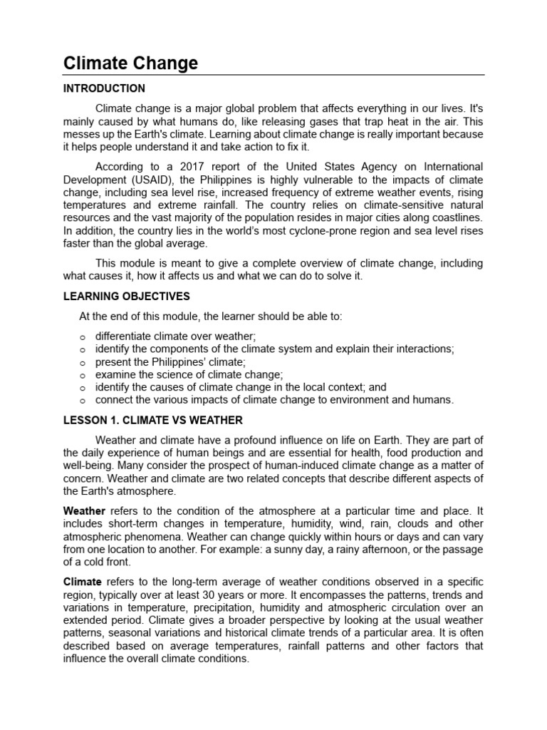 Climate Pdf Greenhouse Effect Climate Change