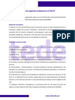 ¿Cómo Se Organiza El Deporte en El Perú