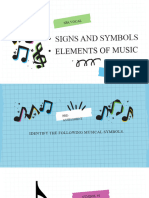 Elements and Music Signs and Symbols