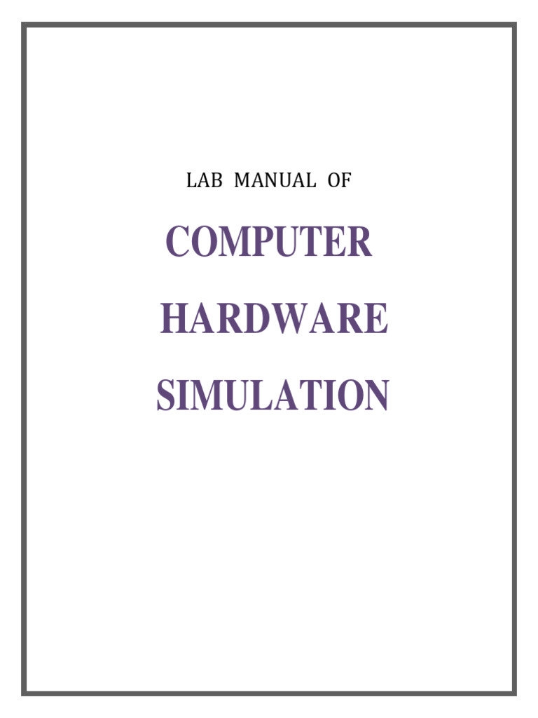 Hardware simulation lab file pdf computer hardware compact disc