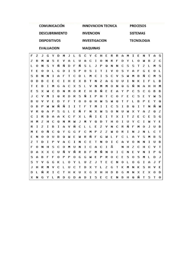 Sopa de Letras Ofimatica 11 | PDF