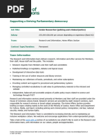 Senior Researcher (Policing and Criminal Justice) Job Description