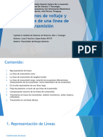 Relaciones de Voltaje y Corriente de Una Línea