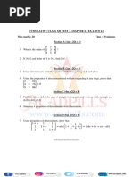 Class Xii Cumulative Class Test Math Ch-4