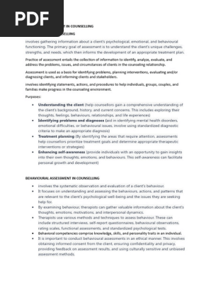 Module 5 and 6 Counselling