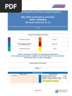 IB May 2024 Exam Schedule